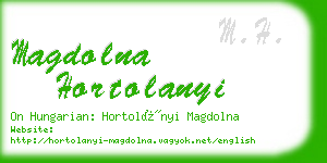 magdolna hortolanyi business card